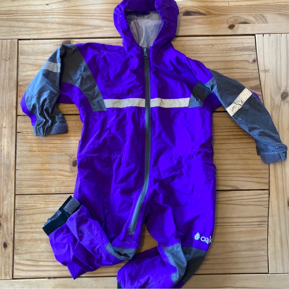 OAKI Toddler Little Kid Trail Suit Rain Suit, Waterproof Jumpsuit Coveralls